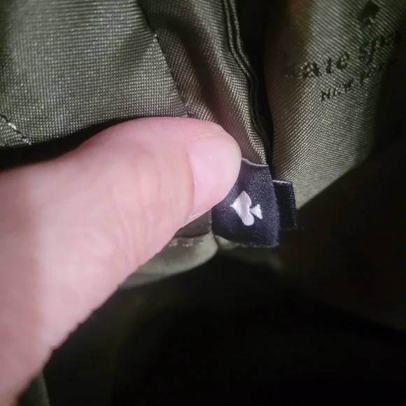 Kate Spade New York Quilted Green Nylon Puffer Mini/Medium Zip Backpack - Picture 10 of 15